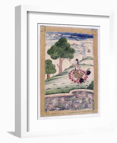 Gujari Ragini, Ragamala Album, School of Rajasthan, 19th Century-null-Framed Giclee Print