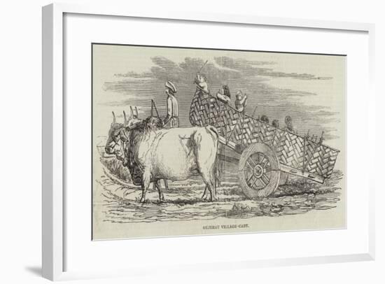 Gujerat Village-Cart-null-Framed Giclee Print