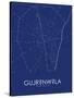 Gujranwala, Pakistan Blue Map-null-Stretched Canvas