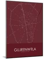 Gujranwala, Pakistan Red Map-null-Mounted Poster