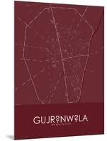 Gujranwala, Pakistan Red Map-null-Mounted Poster