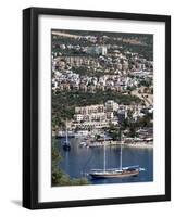 Gulet Anchored at Kalkan, a Popular Tourist Resort, Antalya Province, Anatolia, Turkey-null-Framed Photographic Print