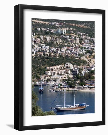 Gulet Anchored at Kalkan, a Popular Tourist Resort, Antalya Province, Anatolia, Turkey-null-Framed Photographic Print