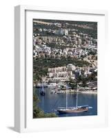 Gulet Anchored at Kalkan, a Popular Tourist Resort, Antalya Province, Anatolia, Turkey-null-Framed Photographic Print