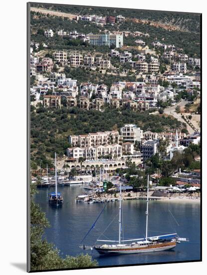 Gulet Anchored at Kalkan, a Popular Tourist Resort, Antalya Province, Anatolia, Turkey-null-Mounted Photographic Print