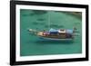 Gulet in Paradise Cove (Ilica Buku), Bodrum, Mugla, Turkey-Ali Kabas-Framed Photographic Print