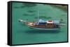 Gulet in Paradise Cove (Ilica Buku), Bodrum, Mugla, Turkey-Ali Kabas-Framed Stretched Canvas