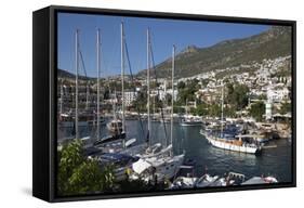 Gulets in Harbour, Kalkan, Lycia-Stuart Black-Framed Stretched Canvas