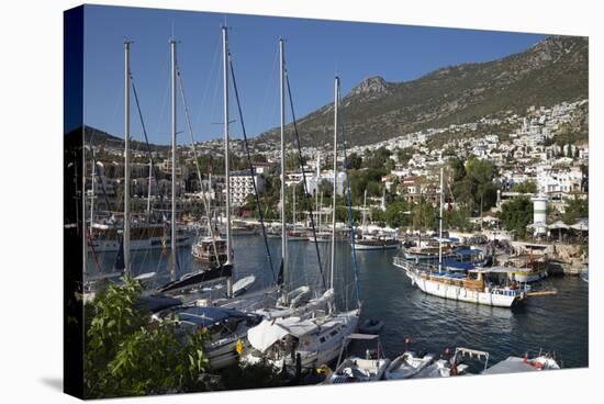Gulets in Harbour, Kalkan, Lycia-Stuart Black-Stretched Canvas