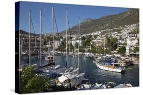 Gulets in Harbour, Kalkan, Lycia-Stuart Black-Stretched Canvas