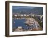 Gulets in the Harbour with the Town and Hills in the Background, Marmaris, Anatolia, Turkey Minor-Miller John-Framed Photographic Print