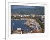 Gulets in the Harbour with the Town and Hills in the Background, Marmaris, Anatolia, Turkey Minor-Miller John-Framed Photographic Print