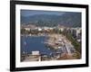 Gulets in the Harbour with the Town and Hills in the Background, Marmaris, Anatolia, Turkey Minor-Miller John-Framed Photographic Print