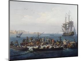 Gulf of Bandol or Fishing for Tuna, 1754-Claude Joseph Vernet-Mounted Giclee Print