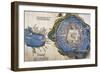 Gulf of Mexico and Mexico City-Hernan Cortes-Framed Giclee Print