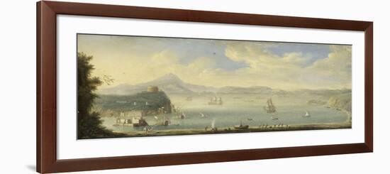 Gulf of Naples, Circle of Caspar Van Wittel-Caspar van Wittel-Framed Art Print