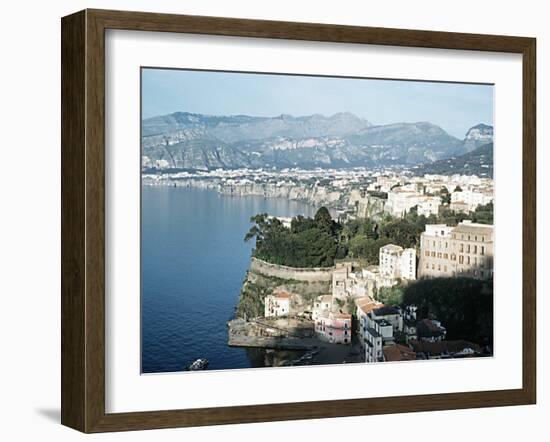 Gulf of Naples Italy Overlooking Sorrento and Nearby Mountains-null-Framed Premium Photographic Print