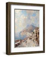 Gulf of Salerno, Amalfi-Franz Richard Unterberger-Framed Giclee Print