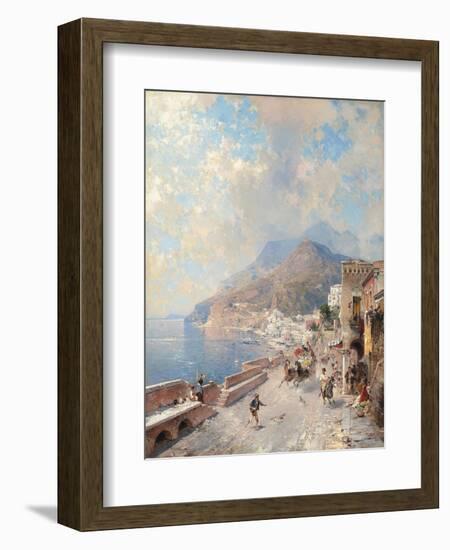 Gulf of Salerno, Amalfi-Franz Richard Unterberger-Framed Giclee Print