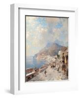 Gulf of Salerno, Amalfi-Franz Richard Unterberger-Framed Giclee Print