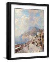 Gulf of Salerno, Amalfi-Franz Richard Unterberger-Framed Giclee Print