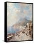 Gulf of Salerno, Amalfi-Franz Richard Unterberger-Framed Stretched Canvas