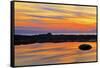 Gulf of St. Lawrence reflection at sunset.-Mike Grandmaison-Framed Stretched Canvas