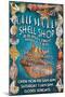 Gulf Shores, Alabama - Shell Shop-Lantern Press-Mounted Art Print