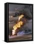 Gulf War 1991 Kuwait Burning Oil Field-Greg Gibson-Framed Stretched Canvas