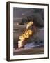 Gulf War 1991 Kuwait Burning Oil Field-Greg Gibson-Framed Premium Photographic Print