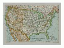 Map of The United States of America, c1910-Gull Engraving Company-Framed Giclee Print