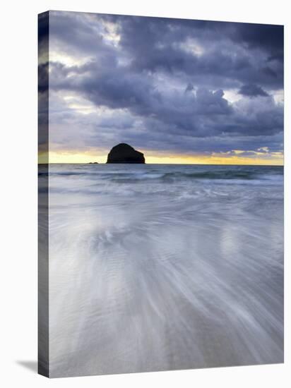 Gull Rock at Sunset, Trebarwith Strand, Cornwall, UK-Nadia Isakova-Stretched Canvas