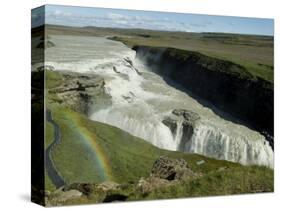 Gullfoss (Golden Falls), Iceland, Polar Regions-Ethel Davies-Stretched Canvas