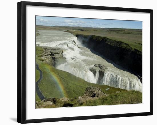 Gullfoss (Golden Falls), Iceland, Polar Regions-Ethel Davies-Framed Photographic Print