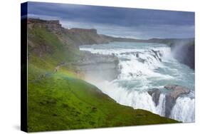 Gullfoss - Golden Waterfall-Catharina Lux-Stretched Canvas