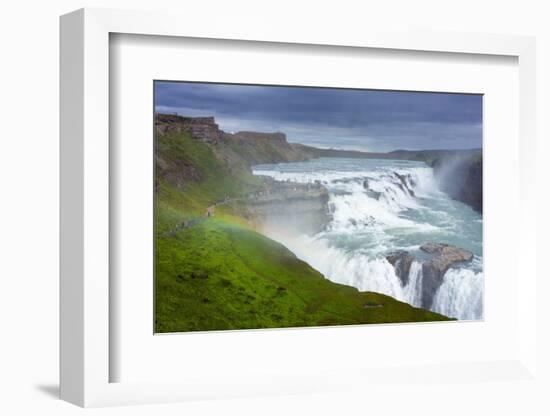 Gullfoss - Golden Waterfall-Catharina Lux-Framed Photographic Print
