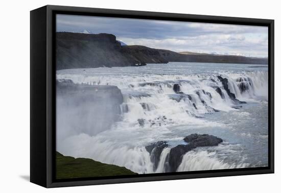 Gullfoss Waterfall, Golden Circle, Iceland, Polar Regions-Yadid Levy-Framed Stretched Canvas