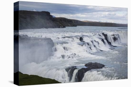 Gullfoss Waterfall, Golden Circle, Iceland, Polar Regions-Yadid Levy-Stretched Canvas