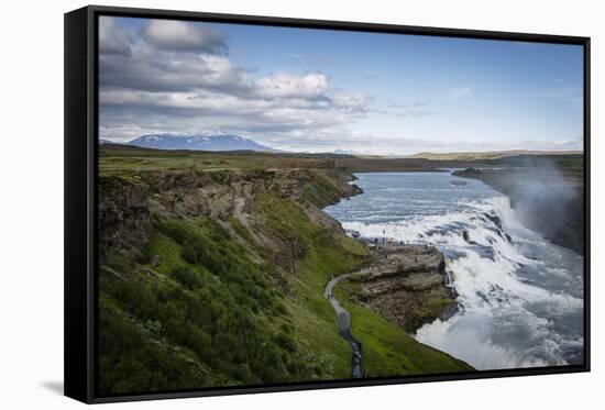 Gullfoss Waterfall, Golden Circle, Iceland, Polar Regions-Yadid Levy-Framed Stretched Canvas