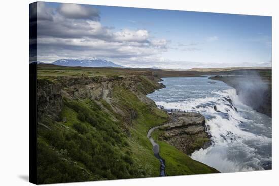 Gullfoss Waterfall, Golden Circle, Iceland, Polar Regions-Yadid Levy-Stretched Canvas