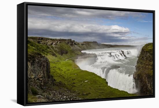 Gullfoss Waterfall, Golden Circle, Iceland, Polar Regions-Yadid Levy-Framed Stretched Canvas