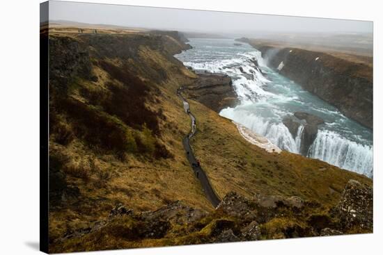 Gullfoss waterfall, Iceland, Polar Regions-null-Stretched Canvas