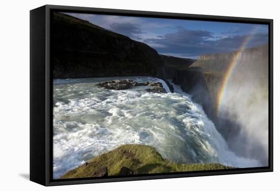 Gullfoss Waterfall, Iceland-Paul Souders-Framed Stretched Canvas