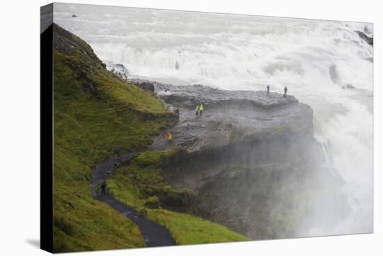 Gullfoss Waterfall on the River Hvita, Iceland, Polar Regions-Christian Kober-Stretched Canvas