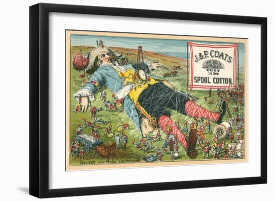 Gulliver and the Lilliputians-null-Framed Art Print