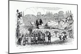 Gulliver Being Transported to the Lilliputian Capital, A-Grandville-Mounted Giclee Print