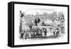 Gulliver Being Transported to the Lilliputian Capital, A-Grandville-Framed Stretched Canvas