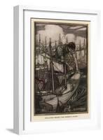 Gulliver, Blefuscudians-Arthur Rackham-Framed Art Print