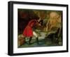 Gulliver Exhibited to the Brobdingnag Farmer-Richard Redgrave-Framed Giclee Print