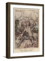 Gulliver in Lilliput-Arthur Rackham-Framed Art Print